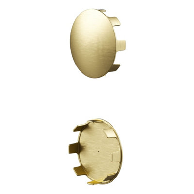 Rothley Satin Brass 2 Pack Staircase Handrail Shallow End Cap (Diam) 40mm from B&Q