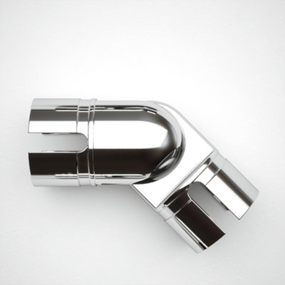 Rothley Polished Bannister Staircase Handrail Adjustable Elbow (Diam) 40mm from B&Q