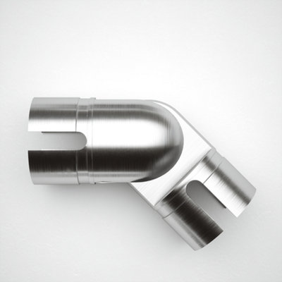 Rothley Brushed Bannister Staircase Handrail Adjustable Elbow (Diam) 40mm from B&Q