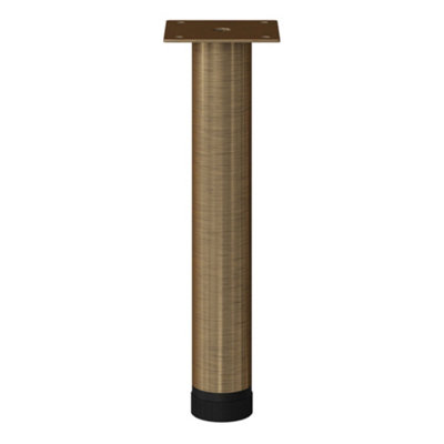 Rothley Antique Brass Effect Straight Furniture Leg (H)106mm from B&Q