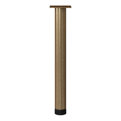 Rothley Antique Brass Effect Straight Furniture Leg (H)206mm from B&Q
