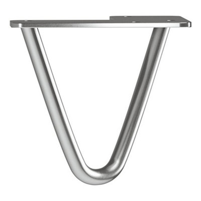 Rothley Brushed Hairpin Furniture Leg (H)100mm from B&Q