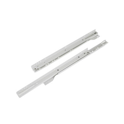 Rothley White Self-Close Bottom-Fixed Drawer Runner (L)255mmPair from B&Q