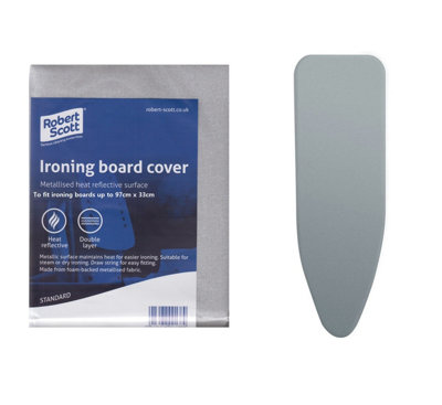Robert Scott Ironing Board Cover Metallised Heat Reflective Cover Fits Boards Up To 97X33cm