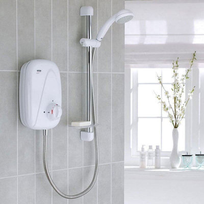 Mira Vigour Thermostatic Power  Shower - White/ Chrome. New - Image 4