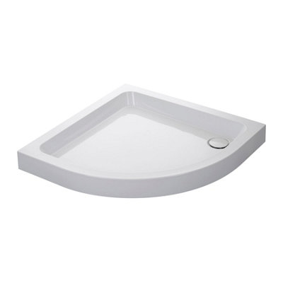 Mira Flight Shower Tray Quadrant Deep Profile Stone Resin Waste 900 X 900mm from B&Q