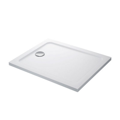 Mira Flight Safe Low Matt White Rectangular Universal Shower Tray (L)1000mm (W)760mm (H) 40mm from B&Q