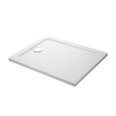 Mira Rectangular Anti Slip Shower Tray Low Safe Bathroom 0 Upstands 1400X800mm from B&Q