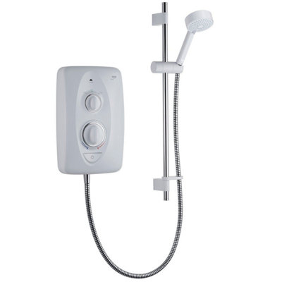 B&Q -  Jump Multi-Fit Electric Shower 7.5Kw White Chrome Bathroom 1.1788.477