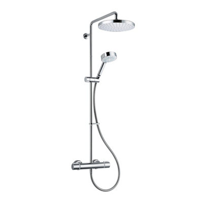 Mira Atom Erd Chrome Effect Rear Fed Thermostatic Mixer Shower With 2 Heads & 1.25M Hose Length from B&Q