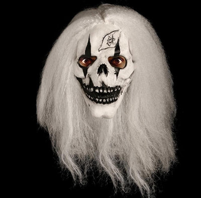 Skull & White Hair Latex Overhead Fancy Dress Mask from B&Q
