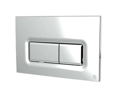 FixTheBog (326393) Dudley Reef Dual Flush Push Plate In Chrome from B&Q