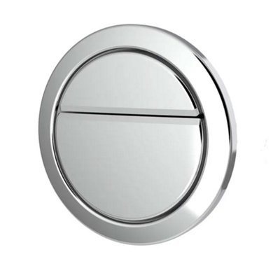 FixTheBog Dudley Chrome Geo Dual Flush Push Button 372937 from B&Q