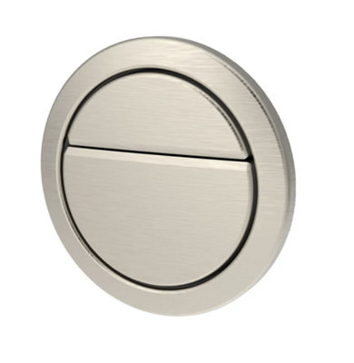 FixTheBog (Psplev372871) Dudley Geo Dual Flush Brushed Nickel 73.5mm Push Button from B&Q