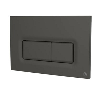 FixTheBog Dudley Reef Dual Flush Push Plate In Matt Black 375775 from B&Q