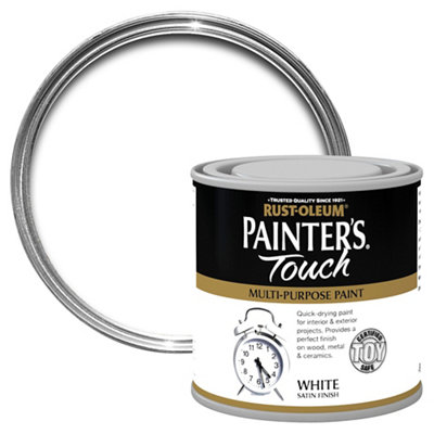 Rust-Oleum Painter's Touch White Satinwood Multi-Surface Paint250Ml from B&Q