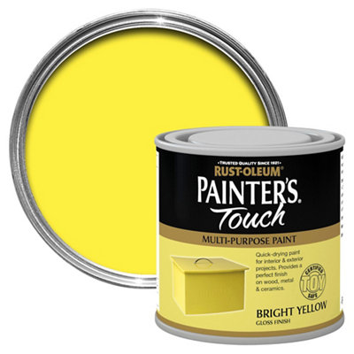 Rust-Oleum Painter's Touch Bright Yellow Gloss Multi-Surface Paint250Ml from B&Q