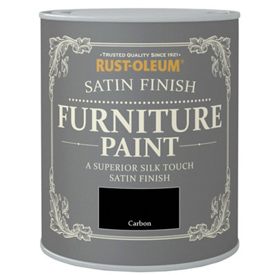 Rust-Oleum Carbon Satinwood Furniture Paint125Ml Tin from B&Q