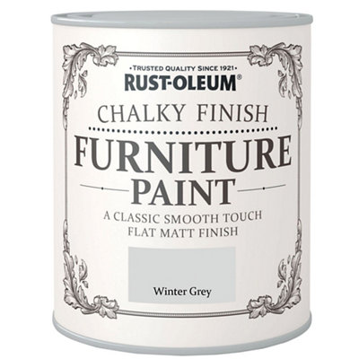 Rust-Oleum Winter Grey Flat Matt Furniture Paint2.5L Tin from B&Q