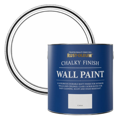Rust-Oleum Cotton Chalky Wall & Ceiling Paint 2.5L from B&Q