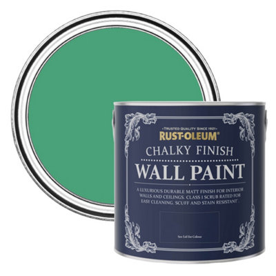 Rust-Oleum Emerald Chalky Wall & Ceiling Paint 2.5L from B&Q