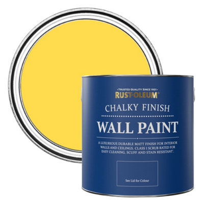 Rust-Oleum Lemon Sorbet Chalky Wall & Ceiling Paint 2.5L from B&Q
