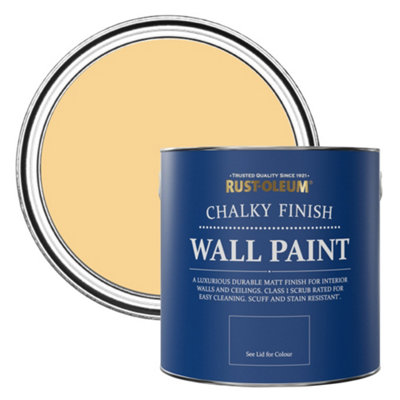 Rust-Oleum Mustard Chalky Wall & Ceiling Paint 2.5L from B&Q