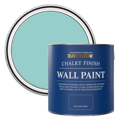 Rust-Oleum Teal Chalky Wall & Ceiling Paint 2.5L from B&Q