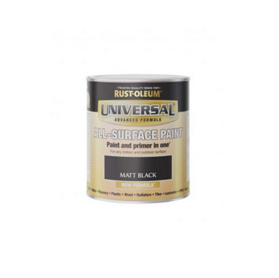 Rust-Oleum Universal All Surface Brush On PaintMattBlack250Ml from B&Q