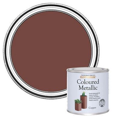 Rust-Oleum Copper Metallic Effect Mid Sheen Multi-Surface Topcoat Special Effect Paint250Ml from B&Q