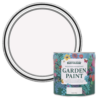Rust-Oleum Chalk White Matt Multi-Surface Exterior Topcoat Paint2.5L Tin from B&Q