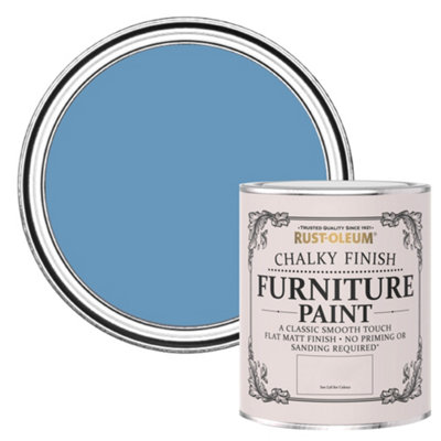 Rust-Oleum Cornflower Blue Chalky Furniture Paint 750Ml from B&Q