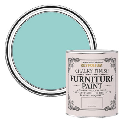 B&Q -  Teal Chalky Furniture Paint 750Ml