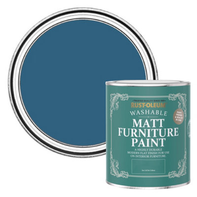 Rust-Oleum Cobalt Matt Furniture Paint 750Ml from B&Q