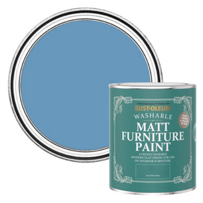Rust-Oleum Cornflower Blue Matt Furniture Paint 750Ml from B&Q
