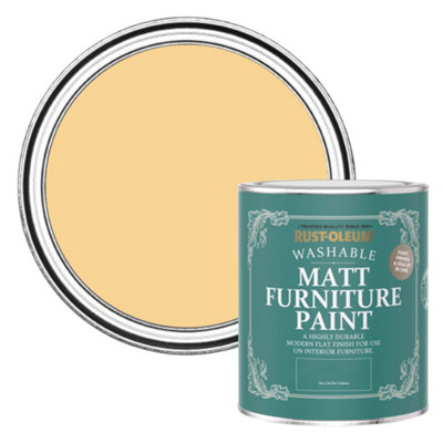 Rust-Oleum Mustard Matt Furniture Paint 750Ml from B&Q