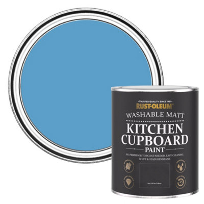 Rust-Oleum Cerulean Matt Kitchen Cupboard Paint 750Ml from B&Q