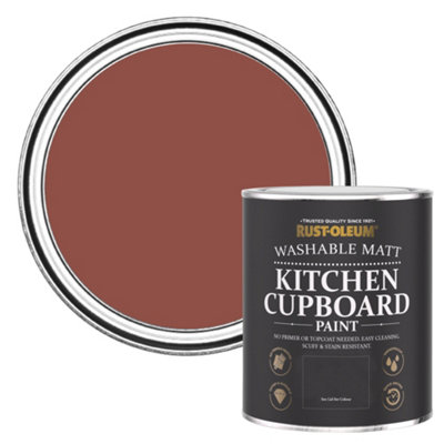 Rust-Oleum Fire Brick Matt Kitchen Cupboard Paint 750Ml from B&Q