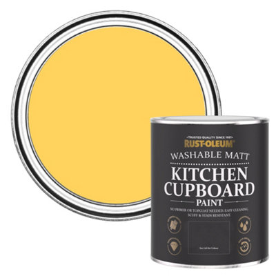Rust-Oleum Lemon Jelly Matt Kitchen Cupboard Paint 750Ml from B&Q