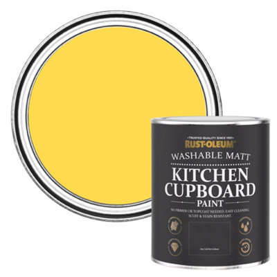 Rust-Oleum Lemon Sorbet Matt Kitchen Cupboard Paint 750Ml from B&Q