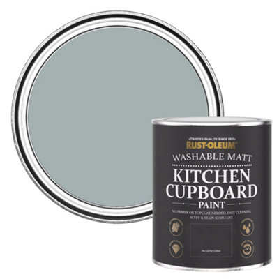 Rust-Oleum Mineral Grey Matt Kitchen Cupboard Paint 750Ml from B&Q