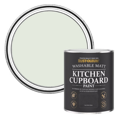 Rust-Oleum Sage Mist Matt Kitchen Cupboard Paint 750Ml from B&Q