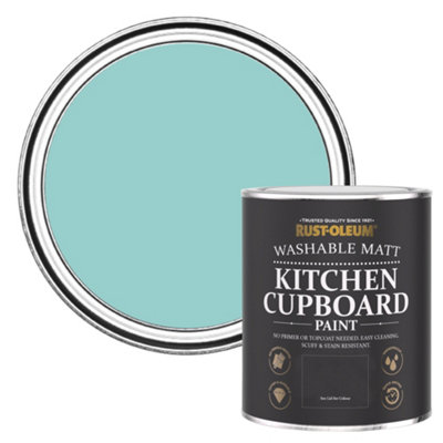 Rust-Oleum Teal Matt Kitchen Cupboard Paint 750Ml from B&Q