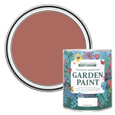 Rust-Oleum Salmon Matt Garden Paint 750Ml from B&Q