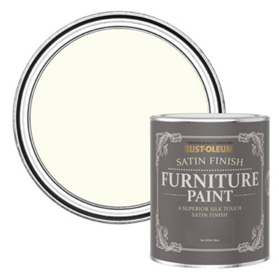 Rust-Oleum Antique White Satin Furniture Paint 750Ml from B&Q