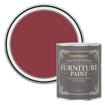 Rust-Oleum Empire Red Satin Furniture Paint 750Ml from B&Q