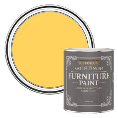Rust-Oleum Lemon Jelly Satin Furniture Paint 750Ml from B&Q