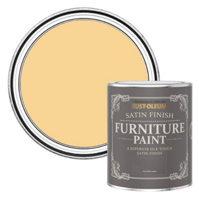 Rust-Oleum Mustard Satin Furniture Paint 750Ml from B&Q