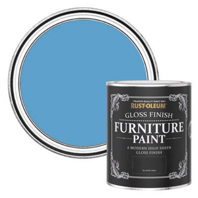 Rust-Oleum Cerulean Gloss Furniture Paint 750Ml from B&Q