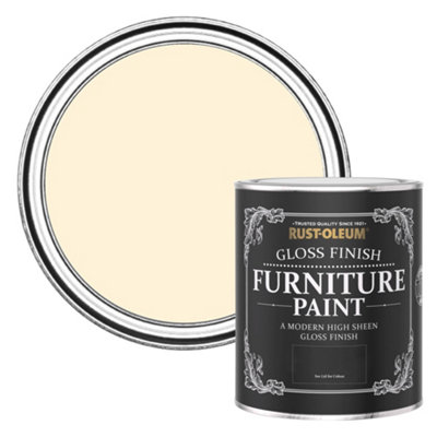 Rust-Oleum Clotted Cream Gloss Furniture Paint 750Ml from B&Q